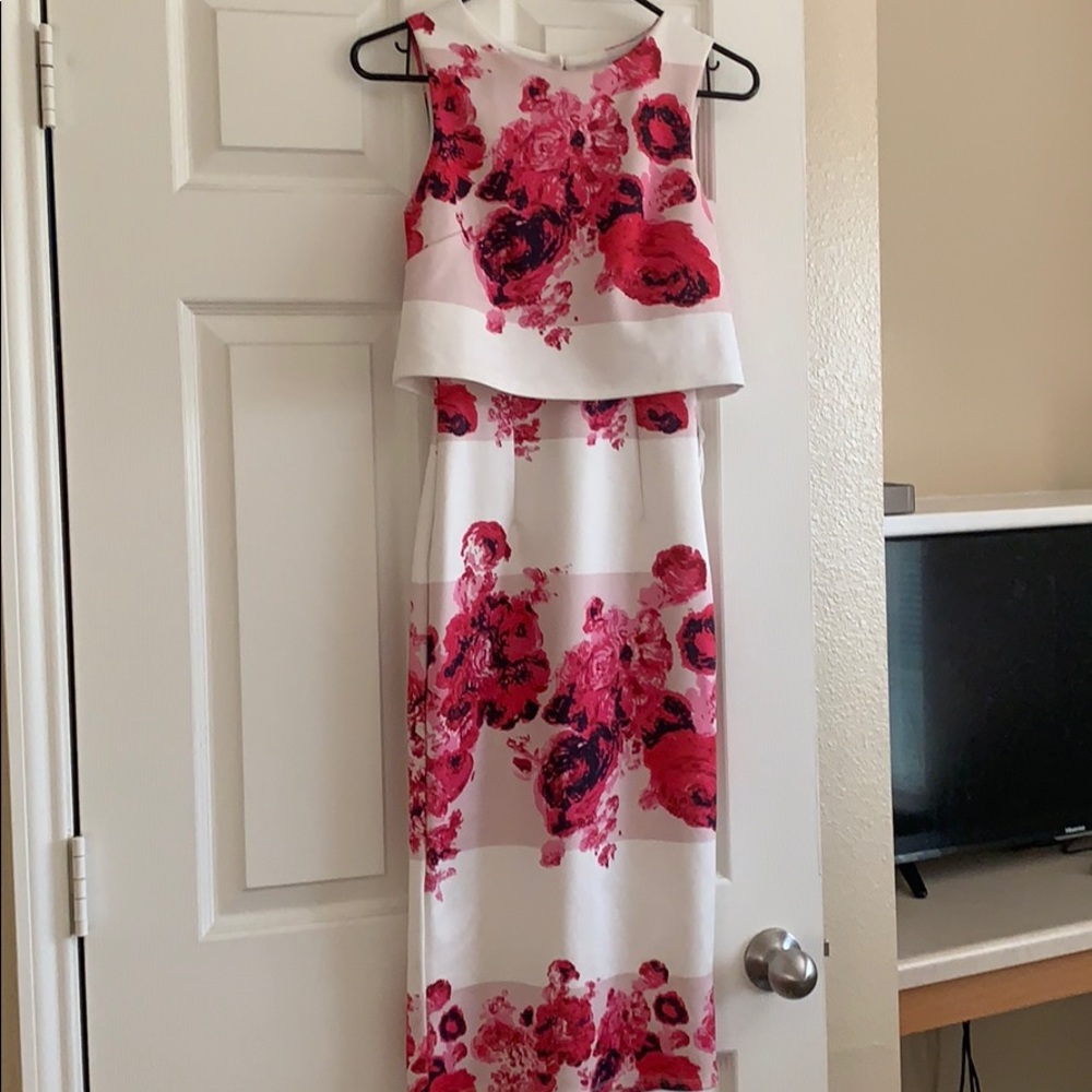Asos pink floral dress